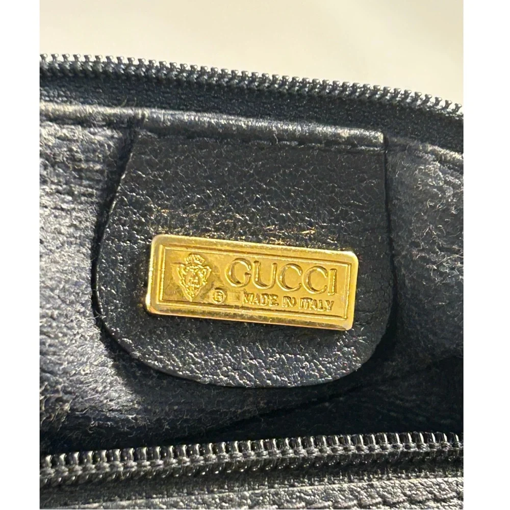 Gucci Black and Cream Satchel with Leather Trim - Picture 5 of 10